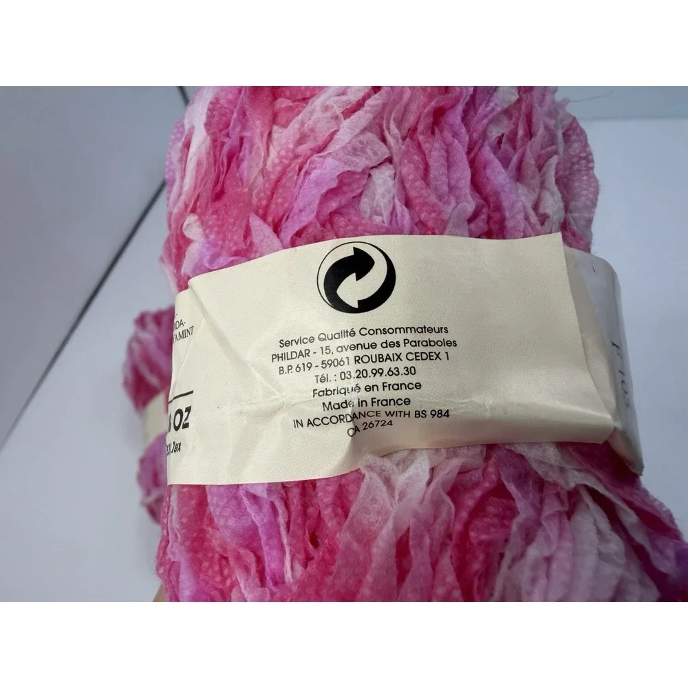 Phildar Clapotis Pink Yarn‎ 100% Nylon 25g Each Lot Of 4